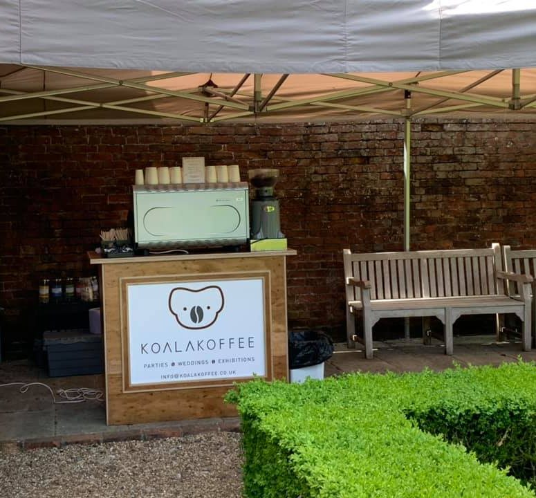 barista wedding stand