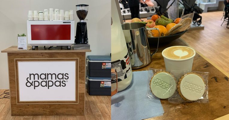 mamas and papas coffee stand hire at harrogate convention centre event