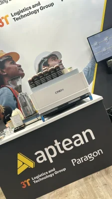 Coffee Stand and Barista at CVshow NEC with Aptean
