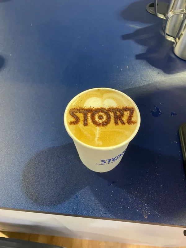 Coffee Stand with bsge royal armouries with karl storz in Leeds