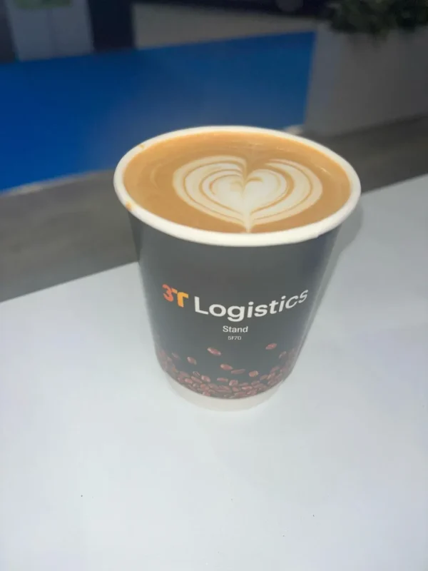Perfect coffee stand and barista service at trade show